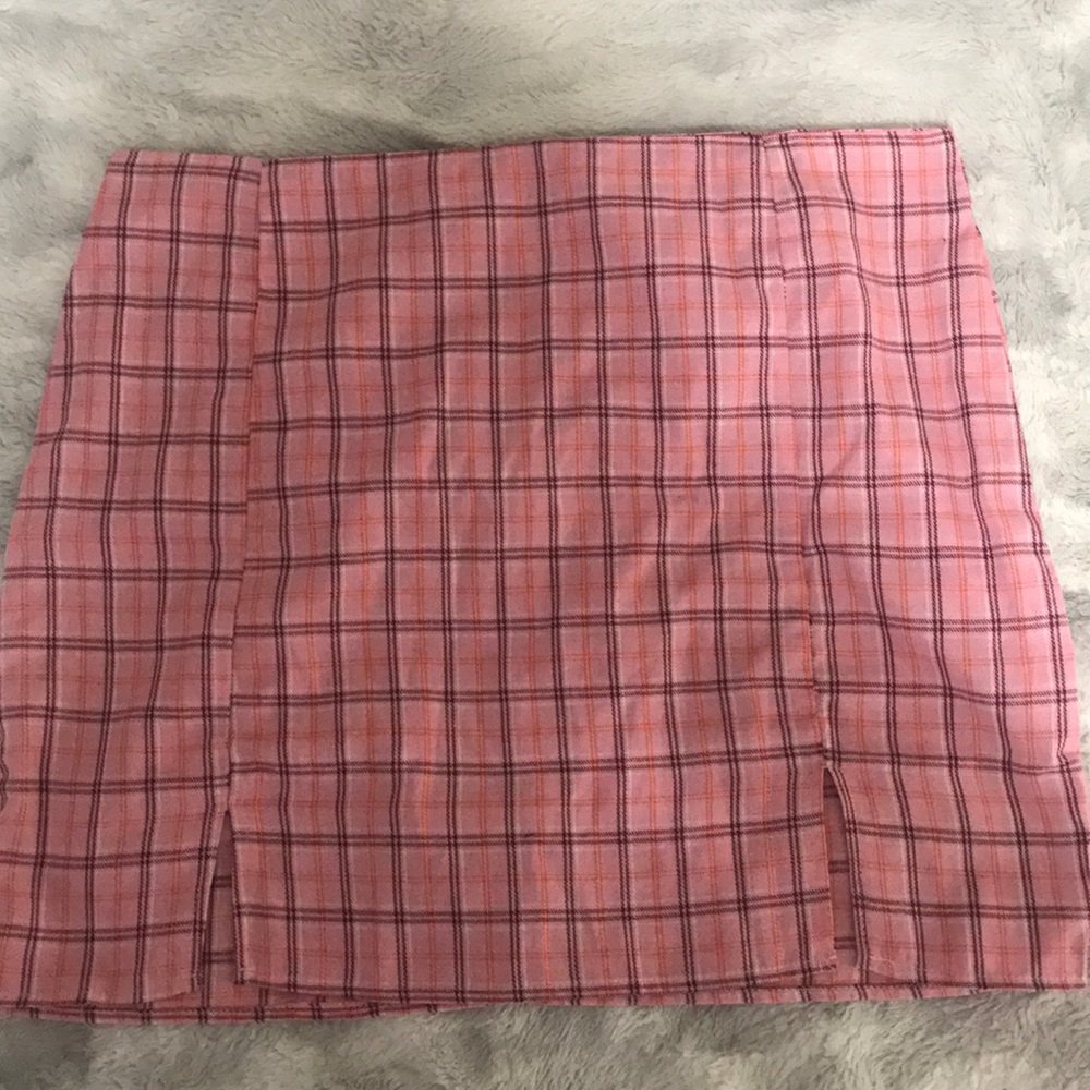 Plaid mini skirt